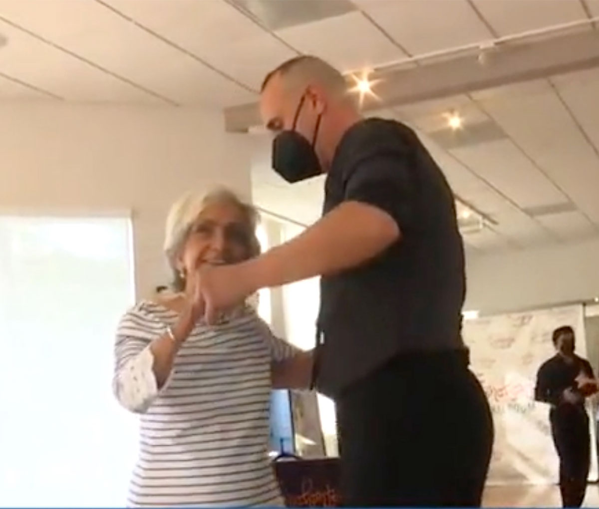 Terraces resident Lola Jean Copeland Dancing on her birthday